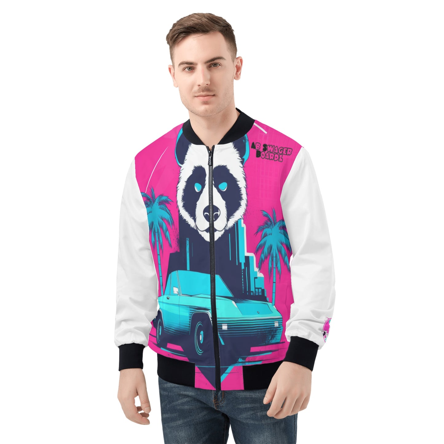Panda Pull Up Squad Unisex Bomber Jacket