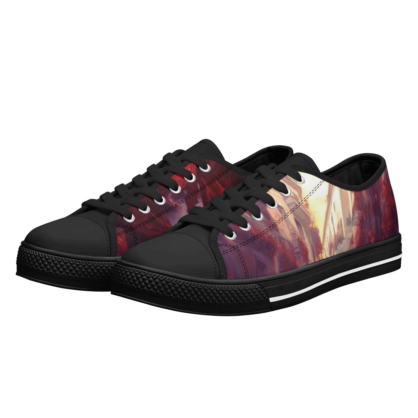 Moorish Rose Swager Knightz- Mens Low Top Canvas Shoes