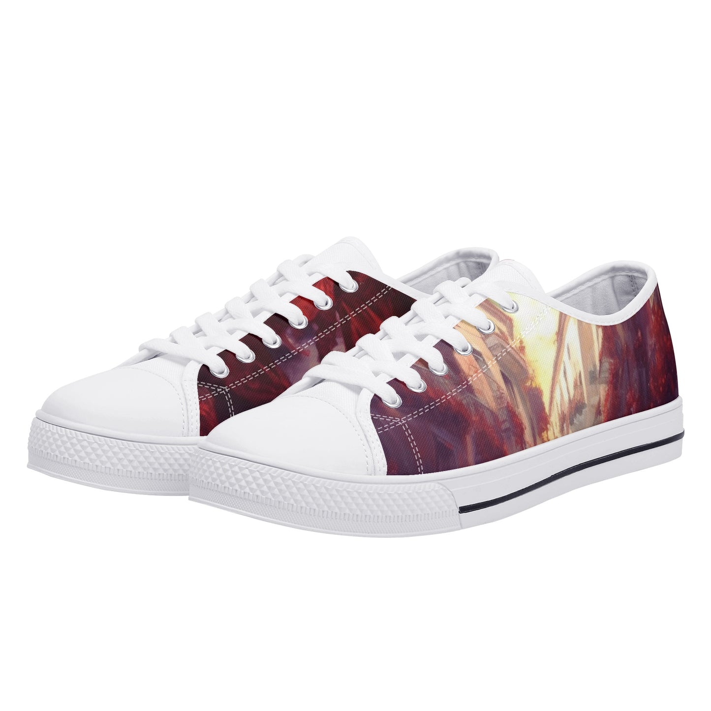 Moorish Rose Swager Knightz- Mens Low Top Canvas Shoes