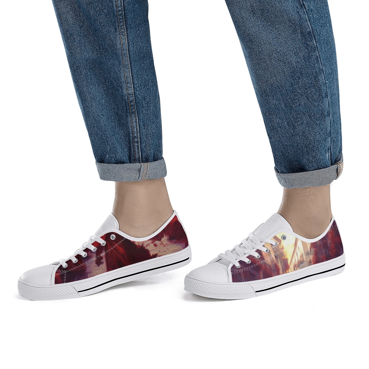 Moorish Rose Swager Knightz- Mens Low Top Canvas Shoes