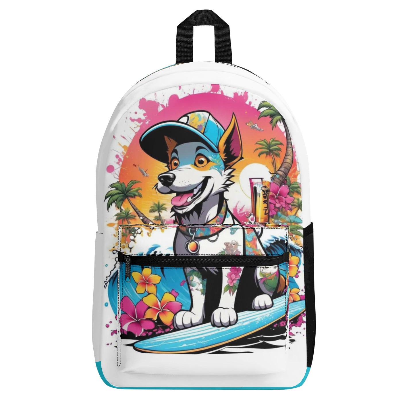 "KD the surf dog" All Over Print Polyester Vintage Backpack