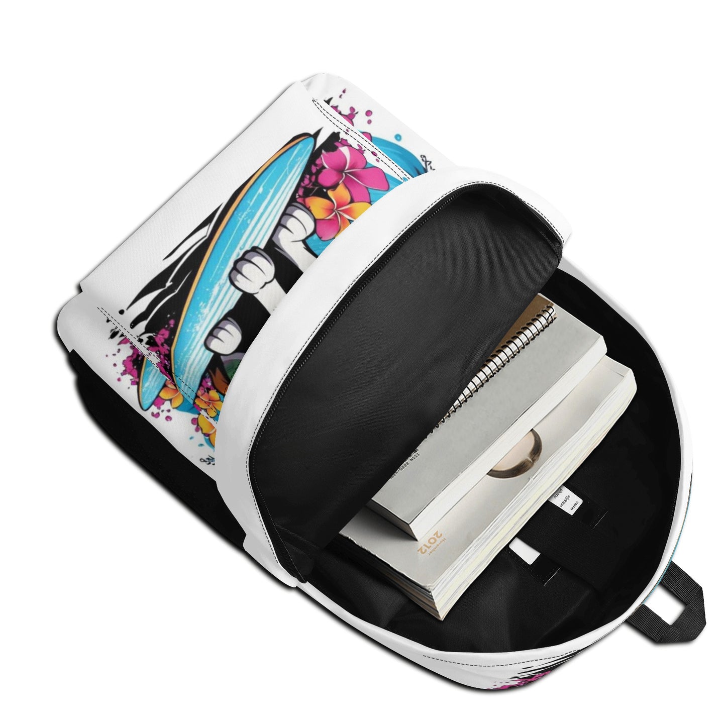 "KD the surf dog" All Over Print Polyester Vintage Backpack