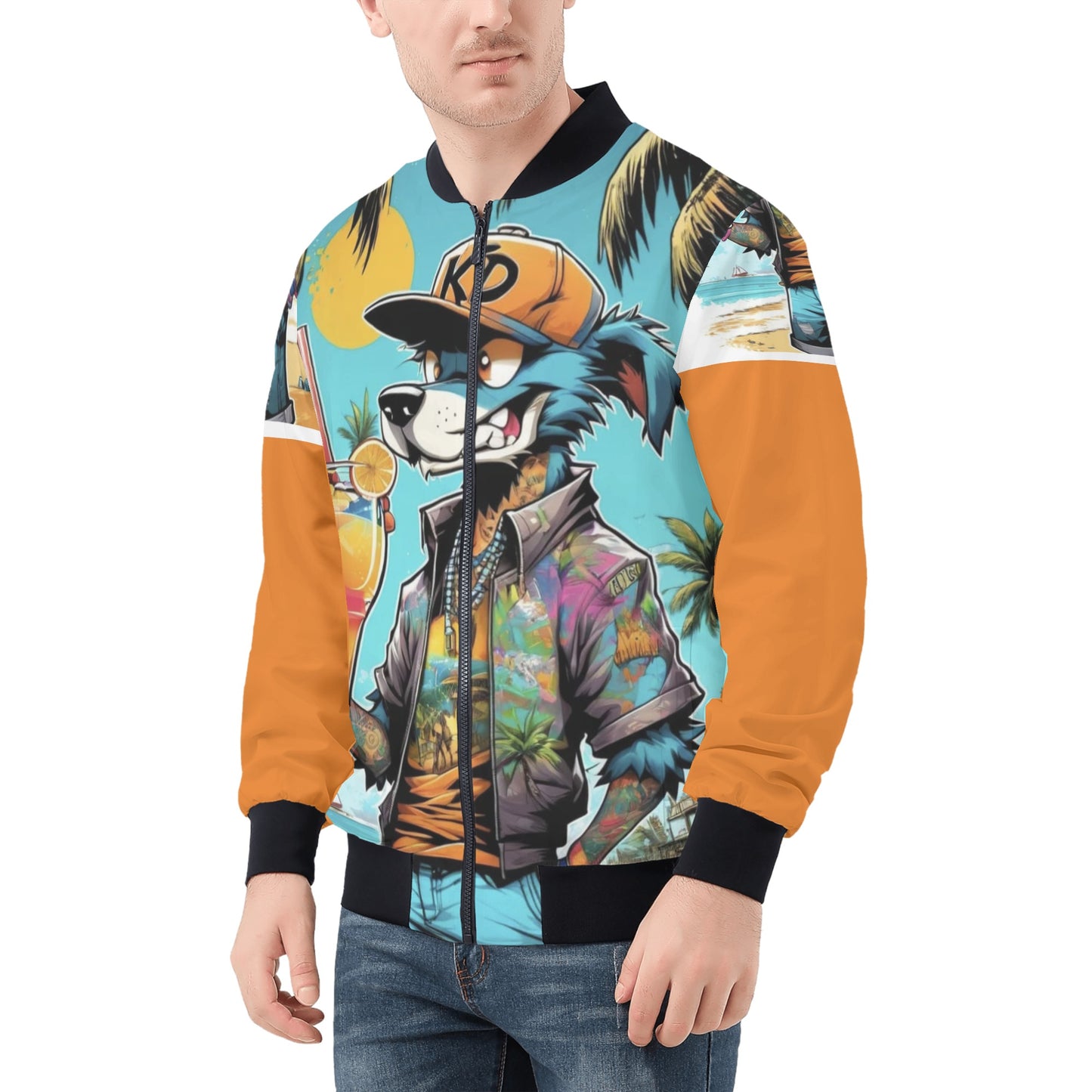 "Kd Breeze" Unisex All Over Print Zip Bomber Jacket