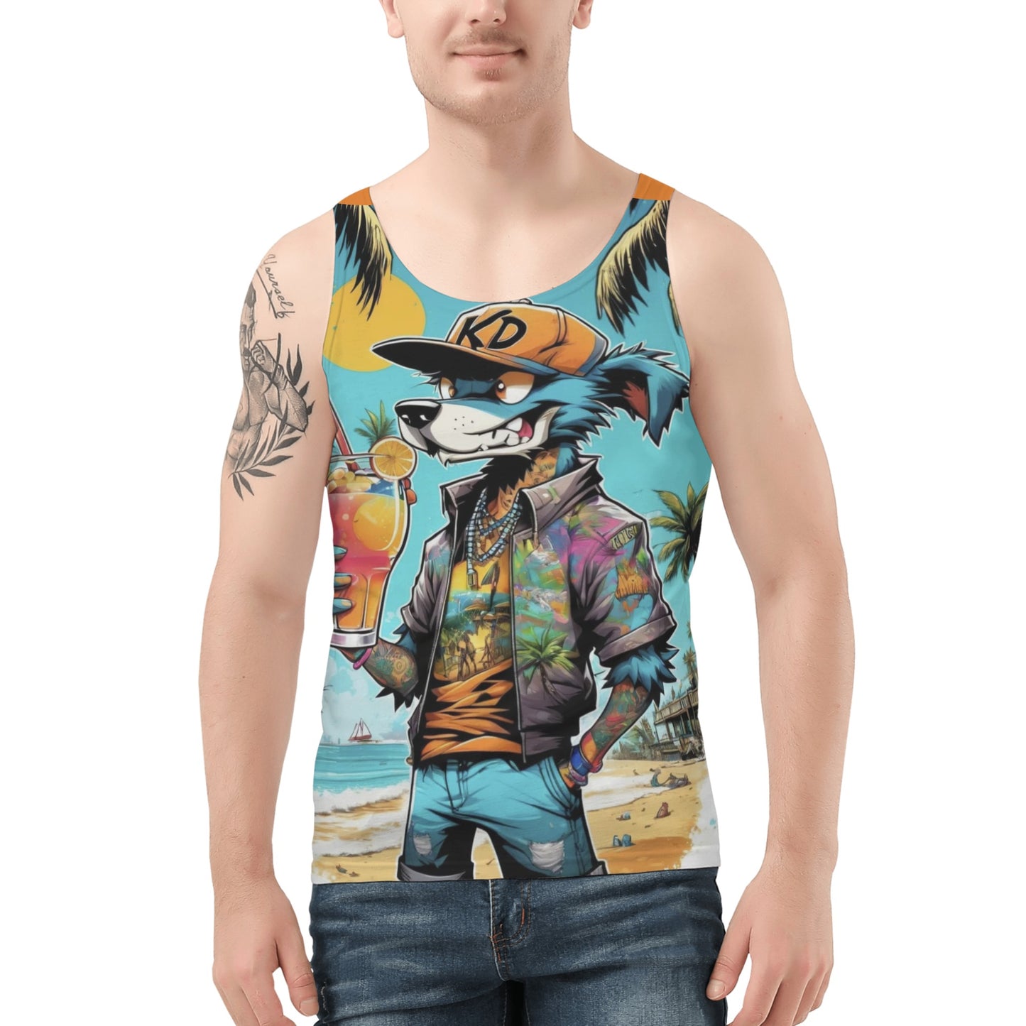 "KD Breeze" Mens All Over Print Tank Top