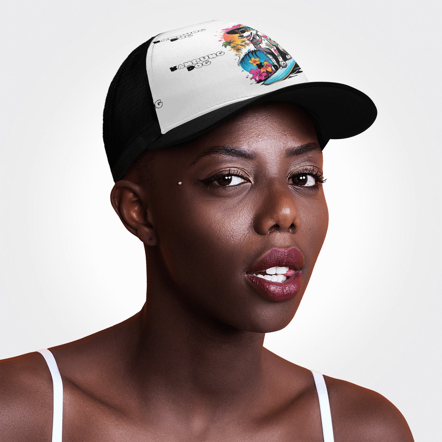 "KD The Surf Dog" Front Printing Mesh Trucker Hats