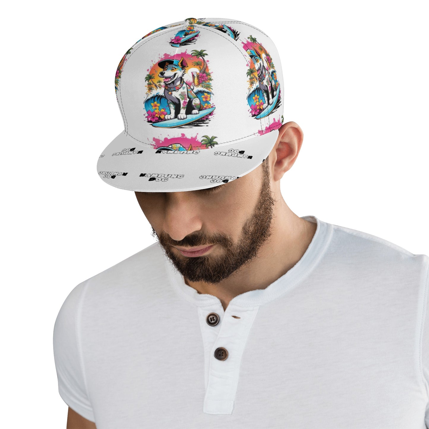 "KD the Surf dog" All Over Printing Classic Snapbacks