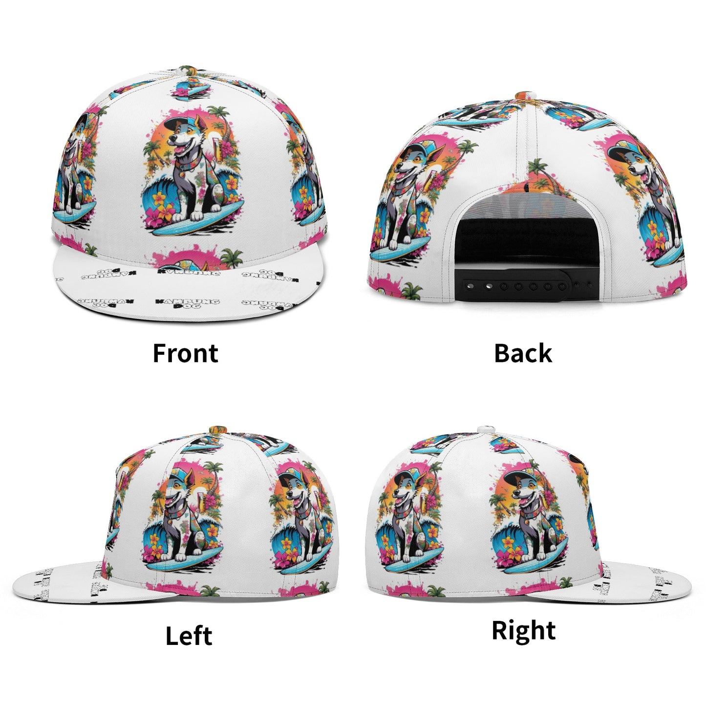 "KD the Surf dog" All Over Printing Classic Snapbacks