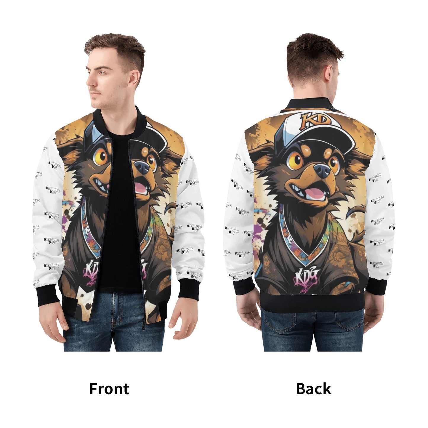 "KD George" Unisex All Over Print Zip Bomber Jacket