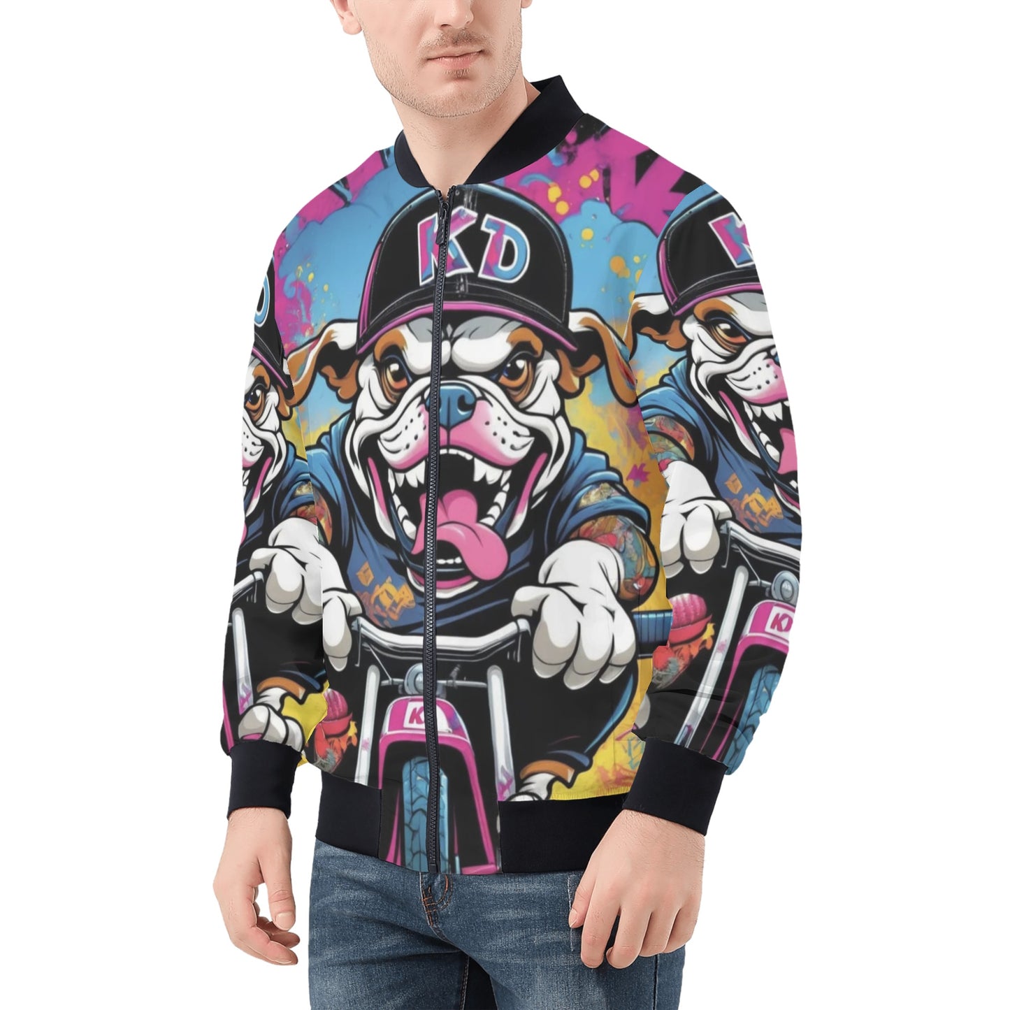 "KD Rollin" Unisex All Over Print Zip Bomber Jacket