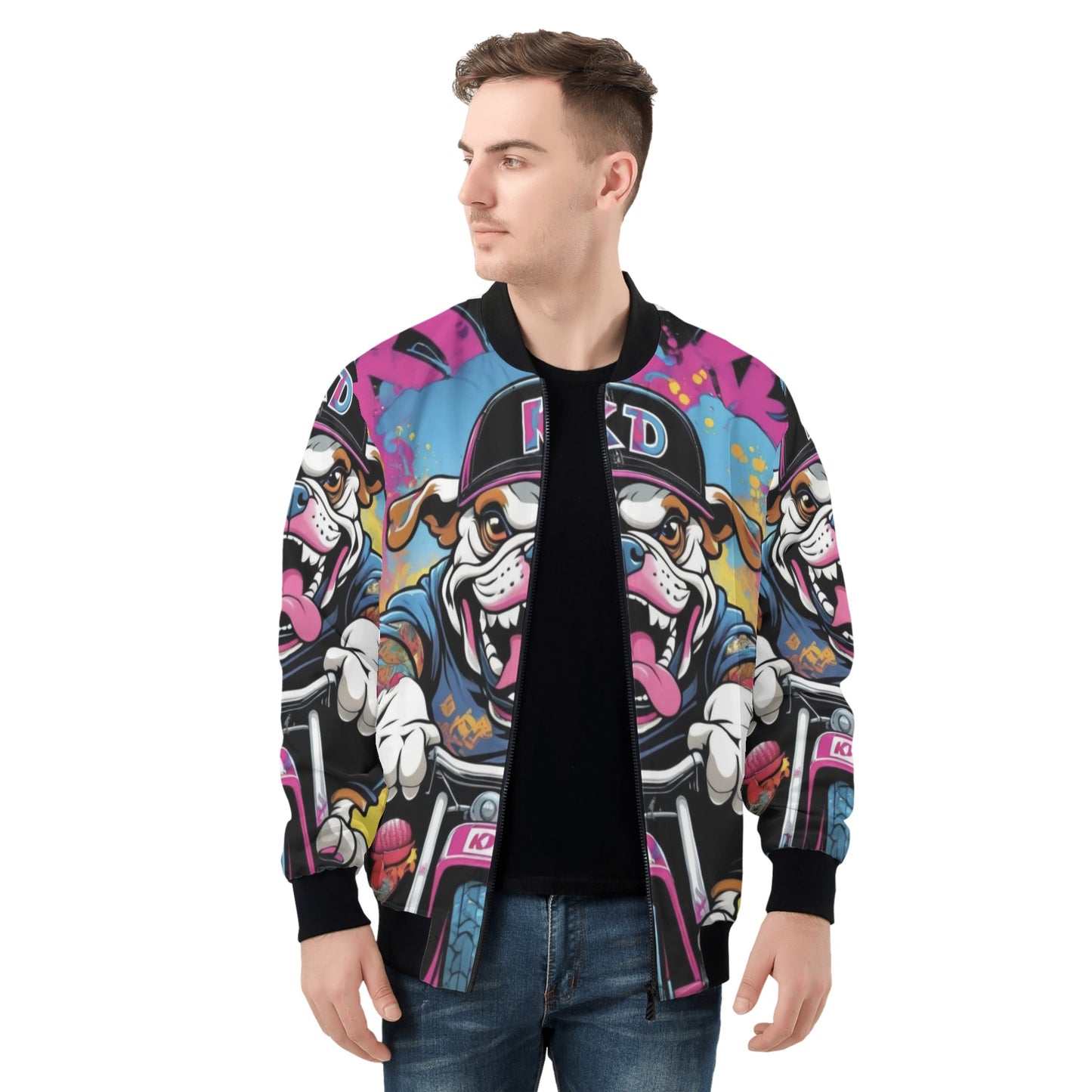 "KD Rollin" Unisex All Over Print Zip Bomber Jacket
