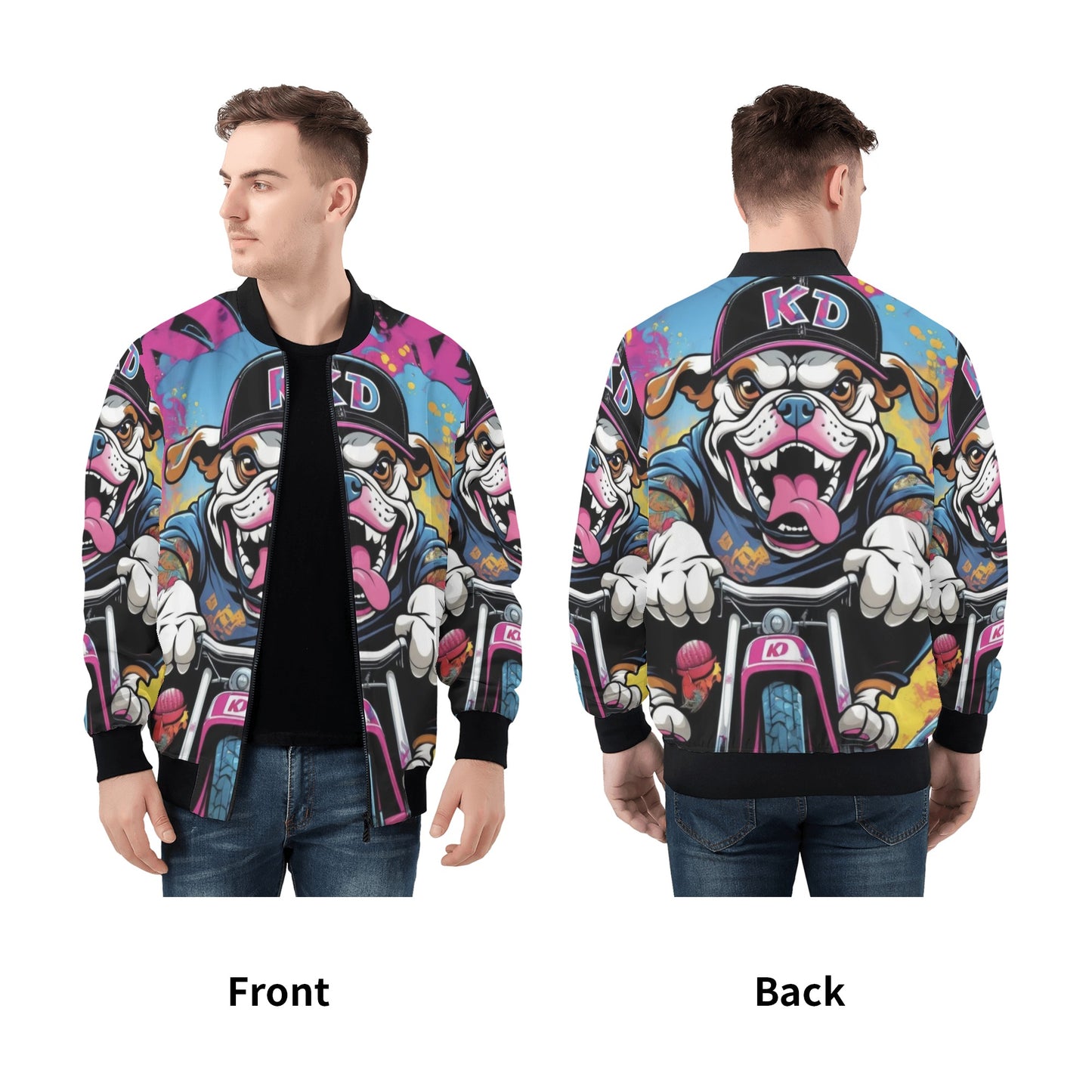 "KD Rollin" Unisex All Over Print Zip Bomber Jacket