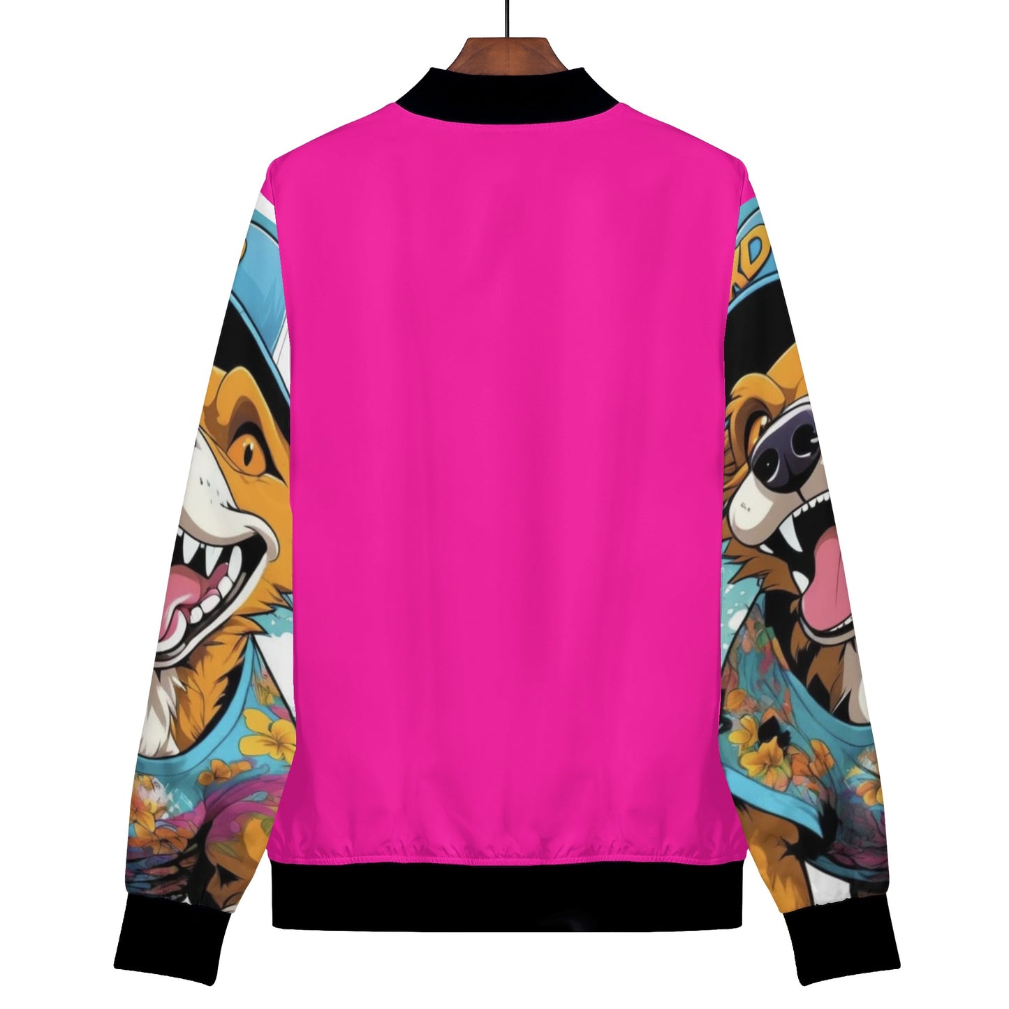 "KD Bottom Line" Unisex Zip Up Print Bomber Jacket