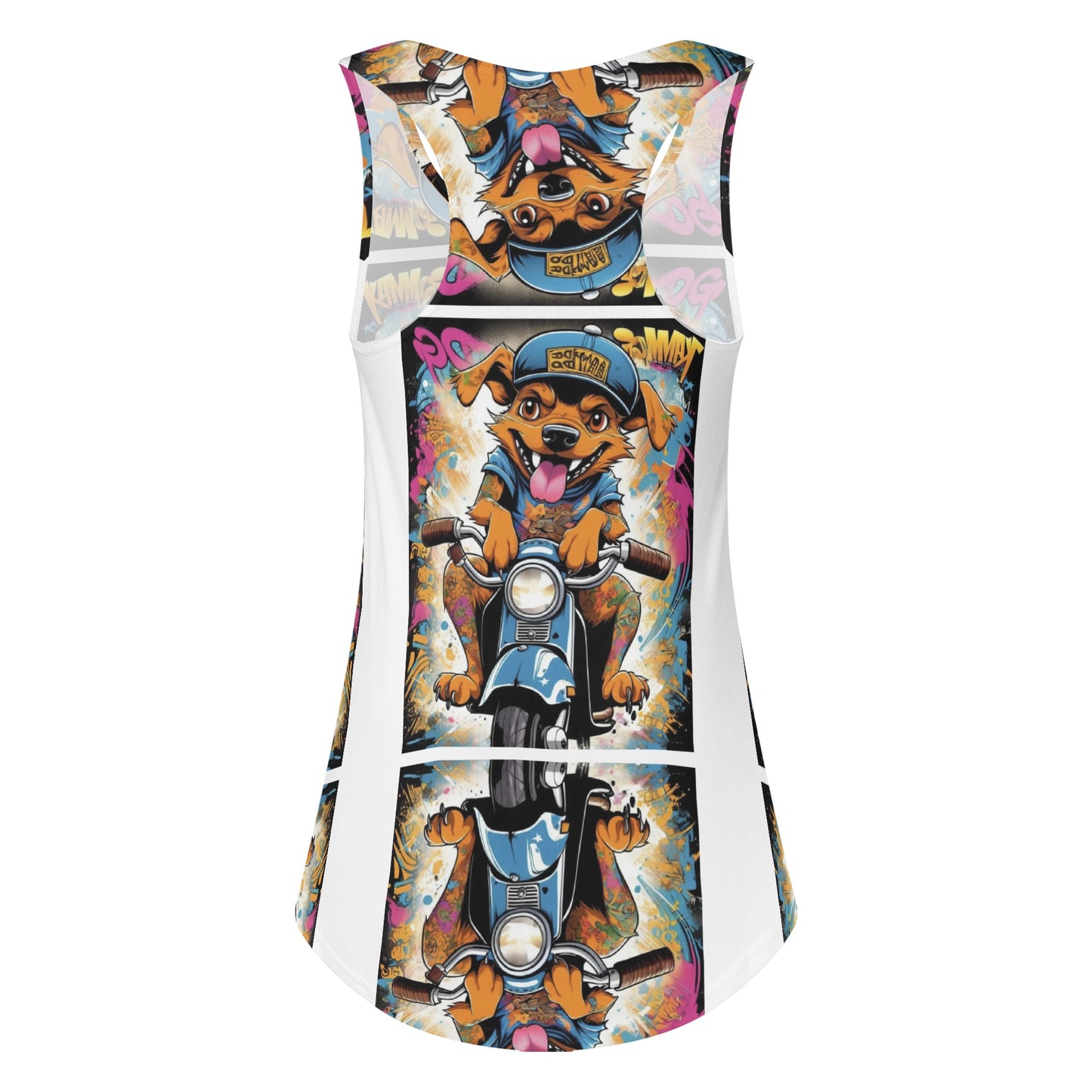 "KD Chilli" Womens All Over Print Loose Tank Tops