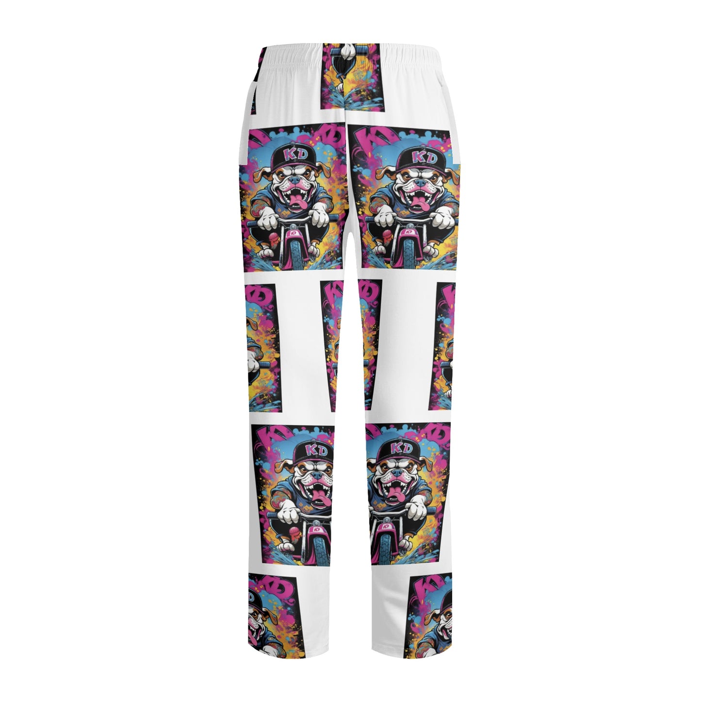 "KD Rollin" Printing Notch Collar Long-Sleeve Pajama Set