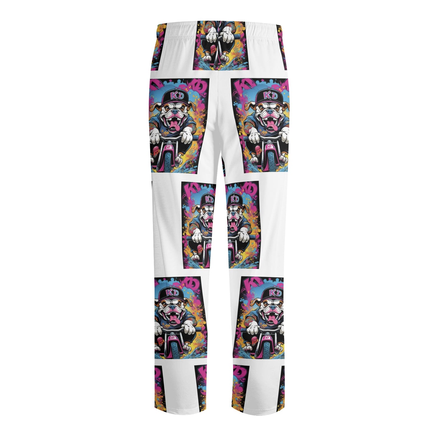 "KD Rollin" Printing Notch Collar Long-Sleeve Pajama Set