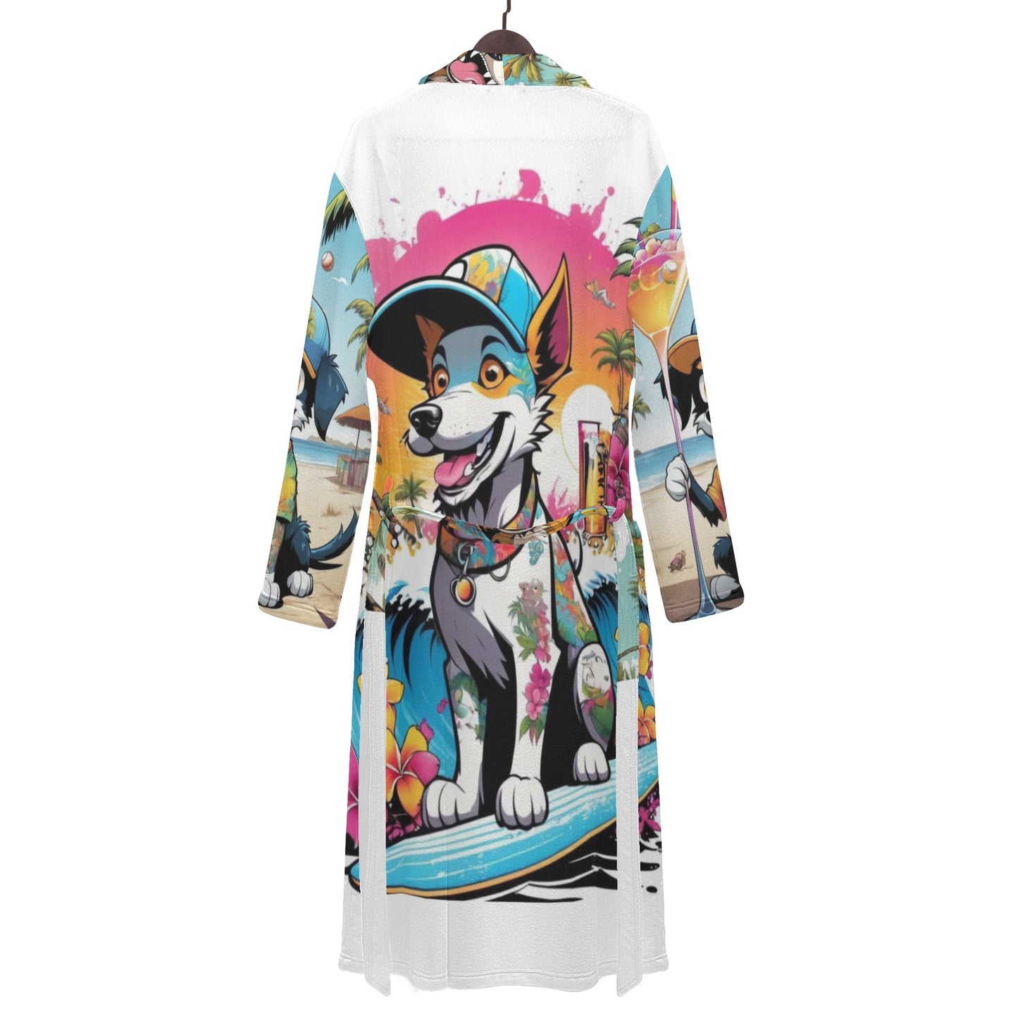 "KD The Surf Dog" All Over Print Bathrobe