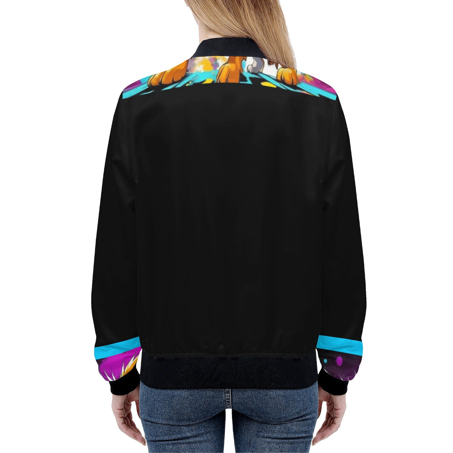 "Saturday, Cedric" Unisex Zip Up Print Bomber Jacket