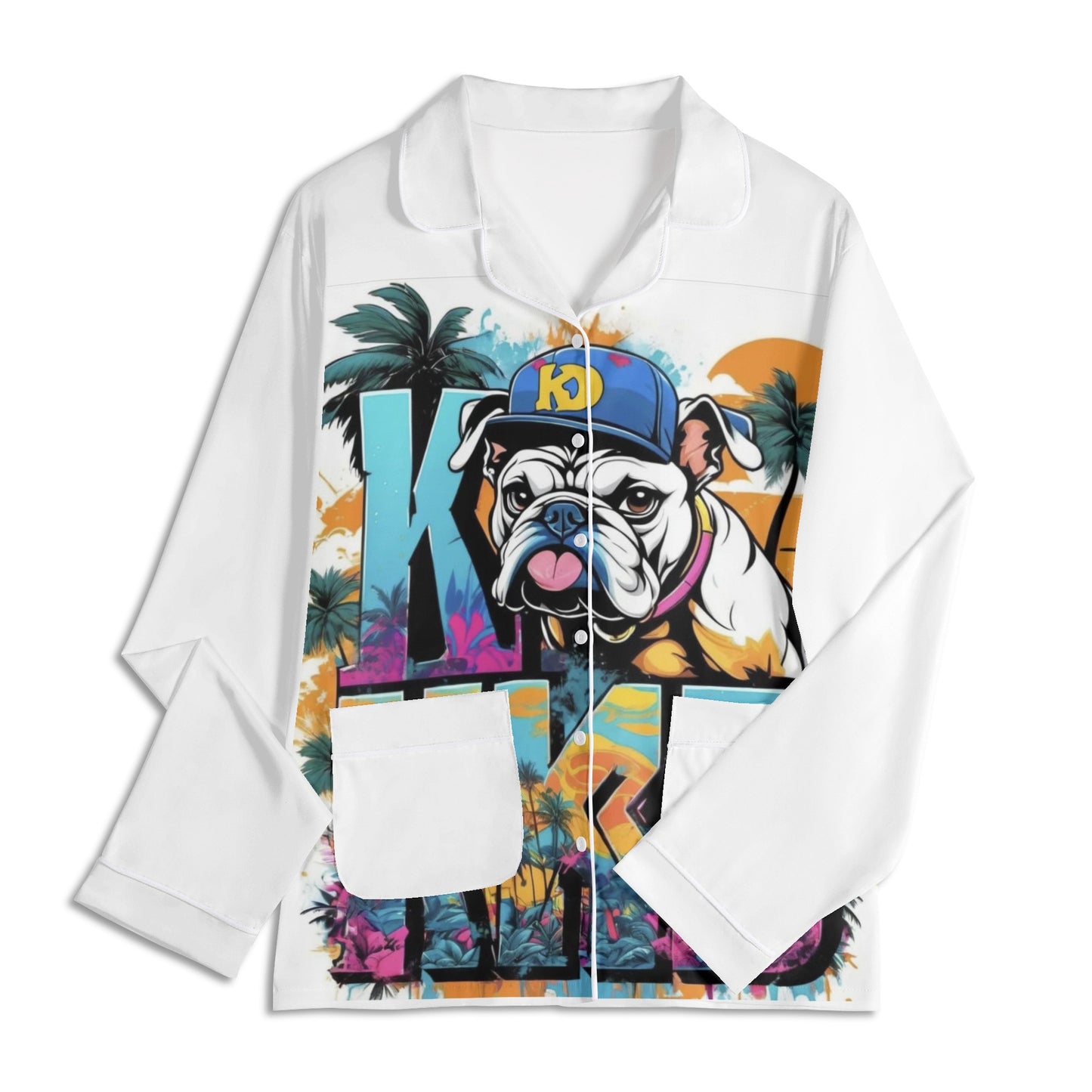 "KD BIG DAWG" Unisex Long Sleeve Adult Nightwear Pajama Set