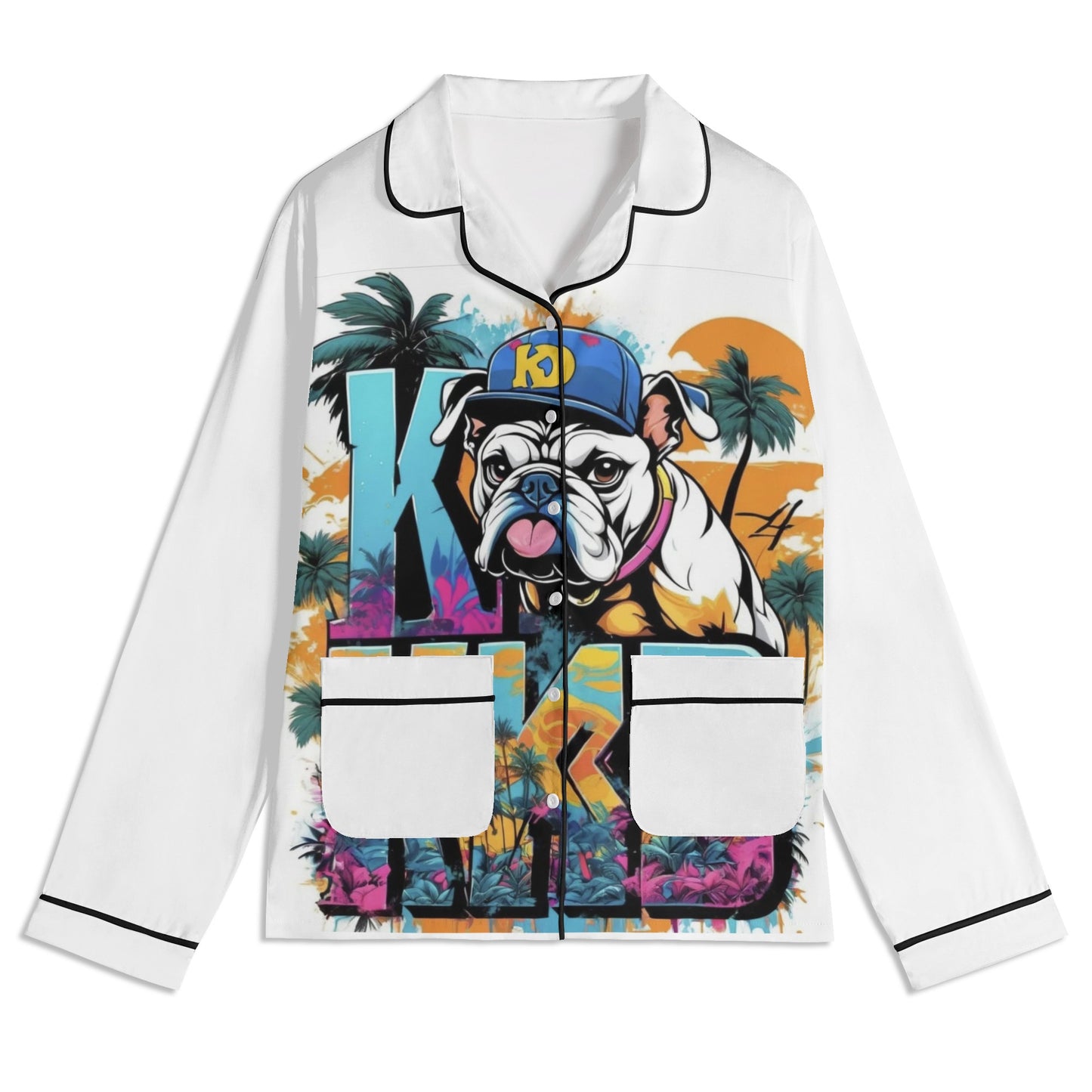"KD BIG DAWG" Unisex Long Sleeve Adult Nightwear Pajama Set