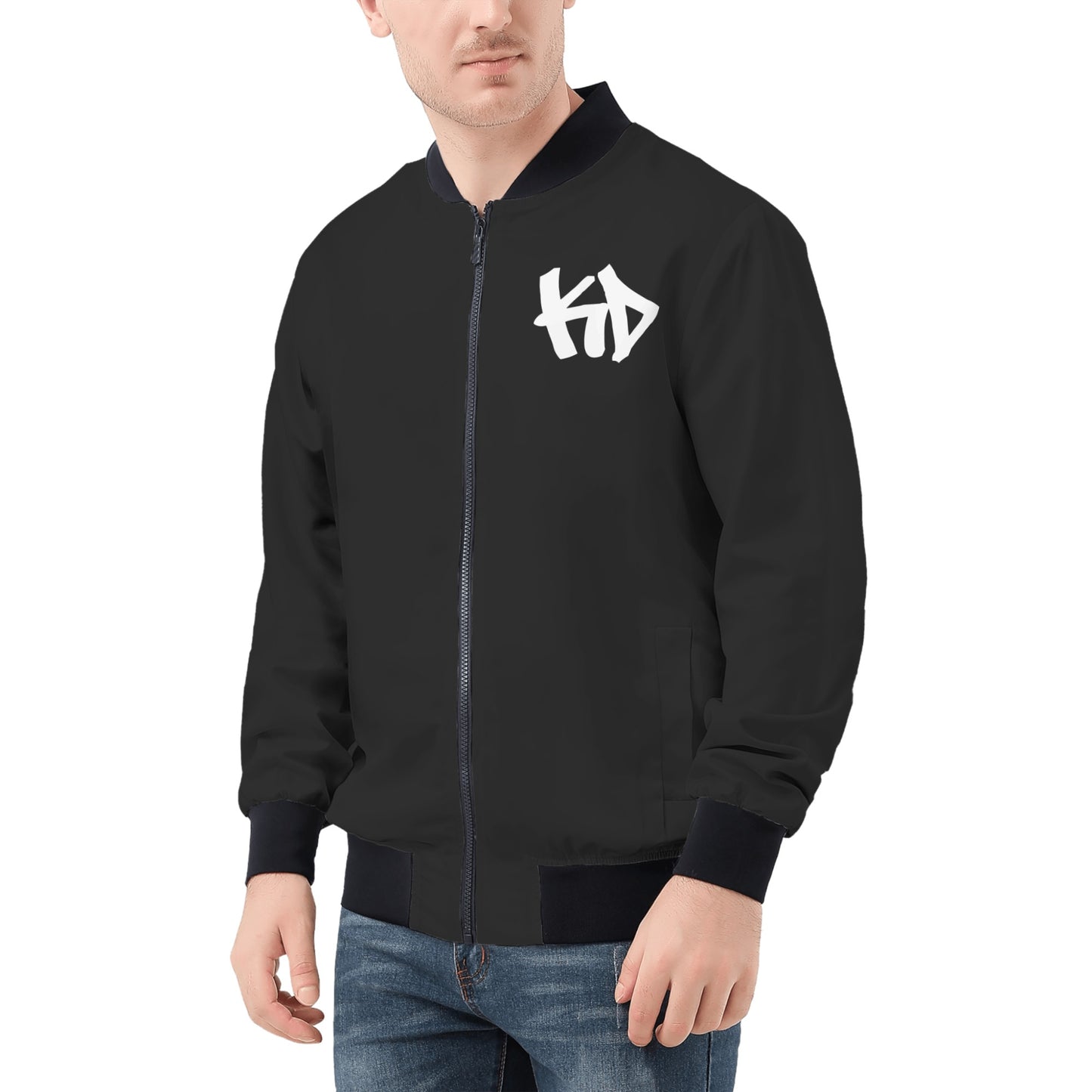 Kd the surf Dog Mens All Over Print Zip Bomber Jacket