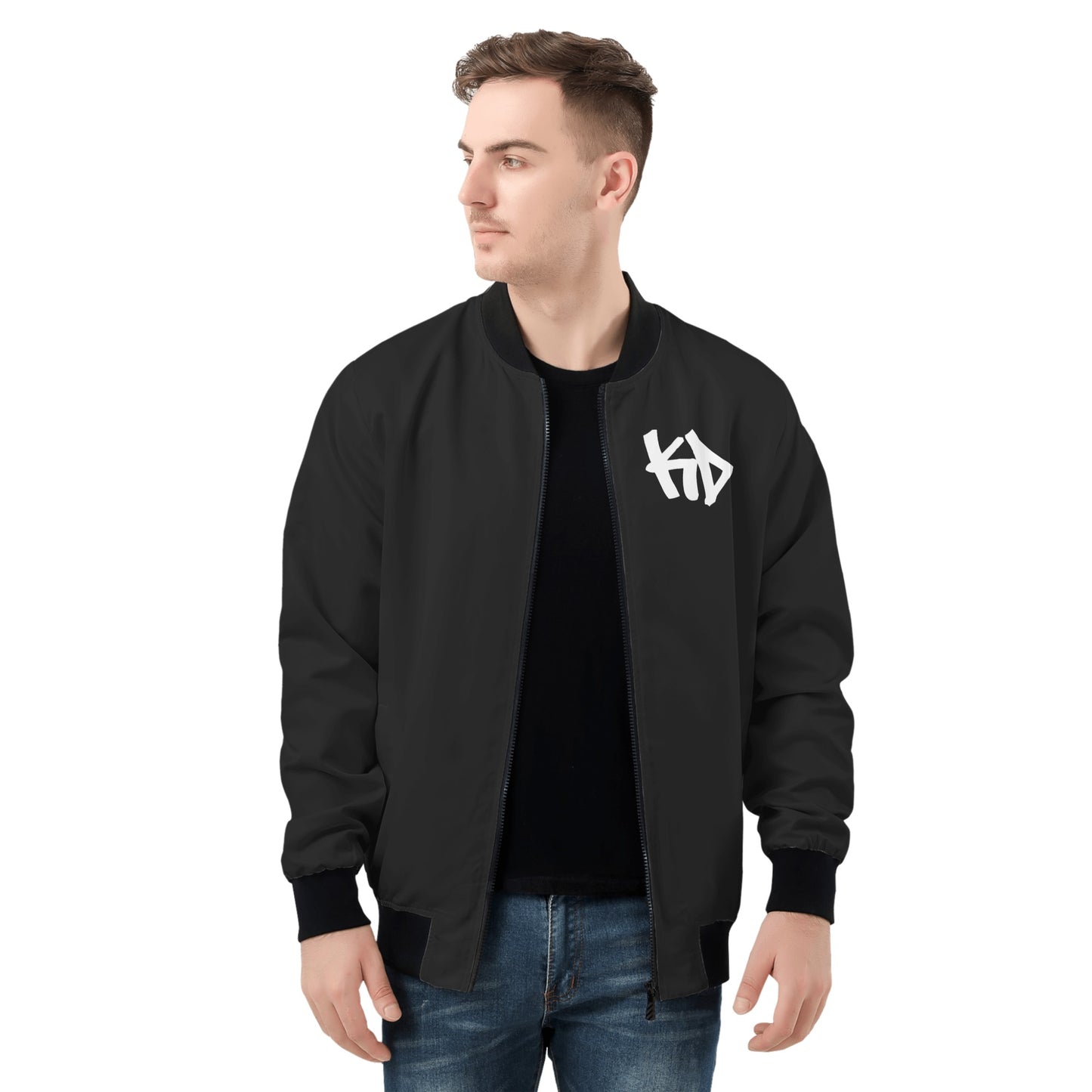Kd the surf Dog Mens All Over Print Zip Bomber Jacket