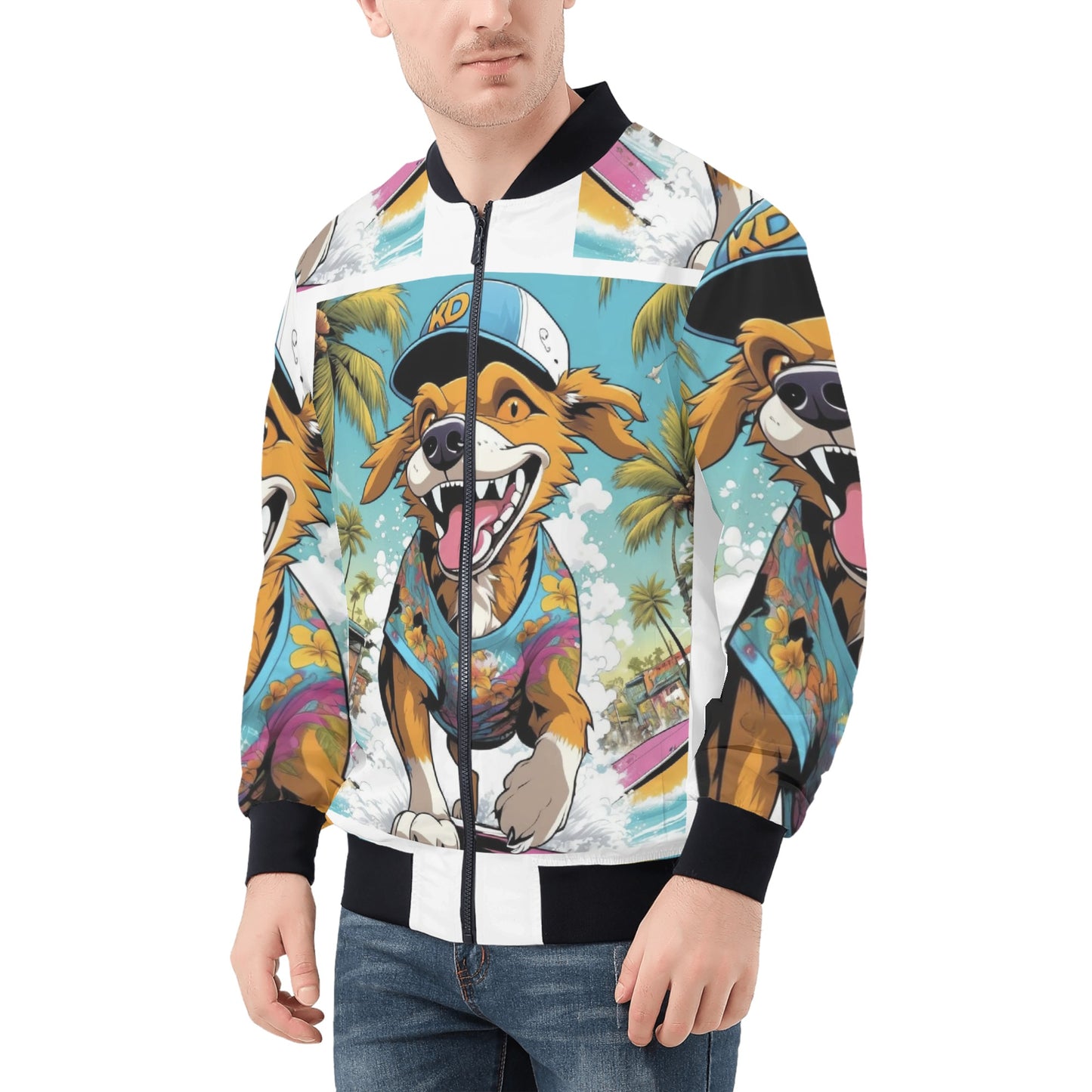 Swager Dogz All Over Print Zip Bomber Jacket