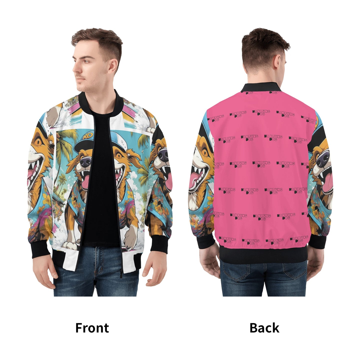 Swager Dogz All Over Print Zip Bomber Jacket