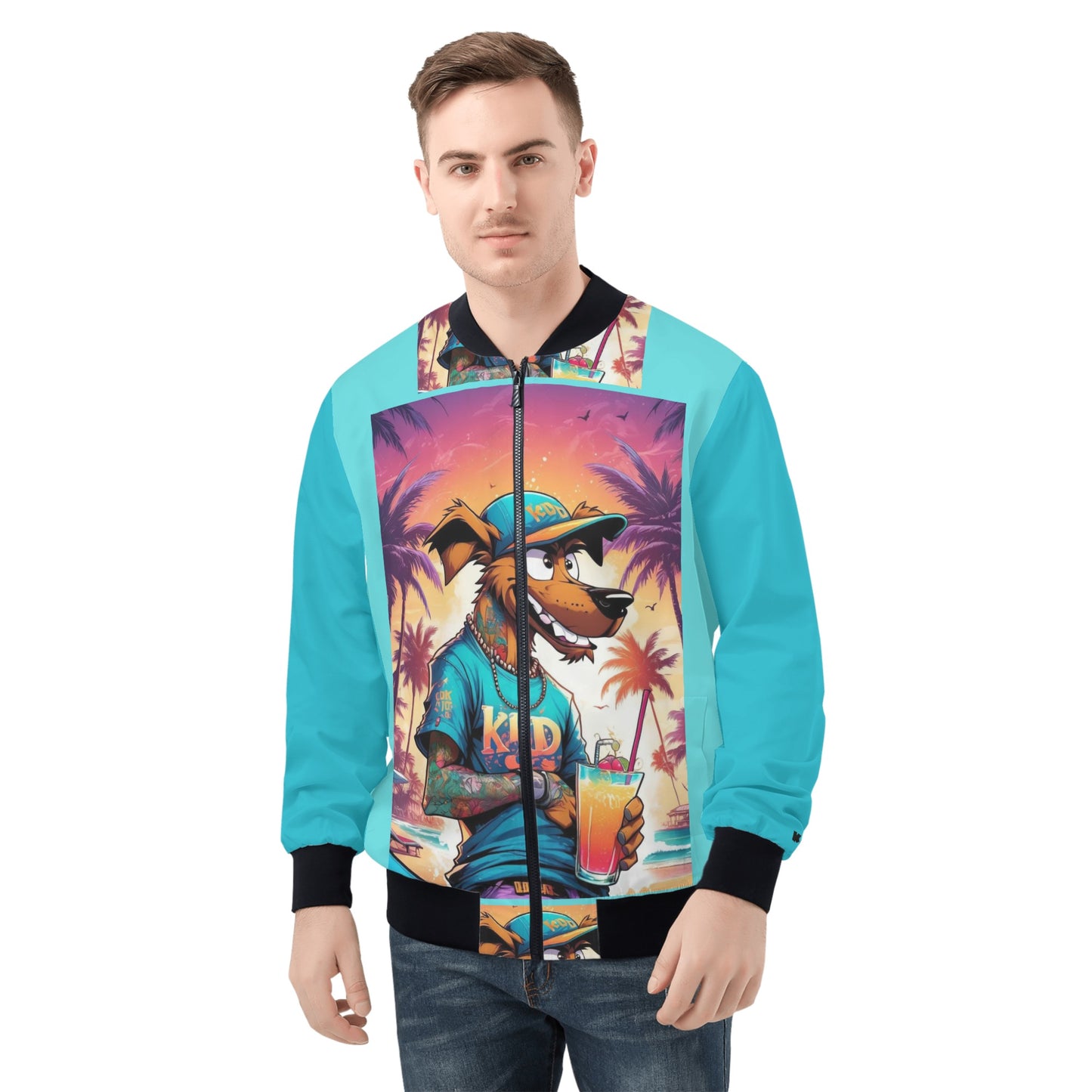 Swager Dogz All Over Print Zip Bomber Jacket