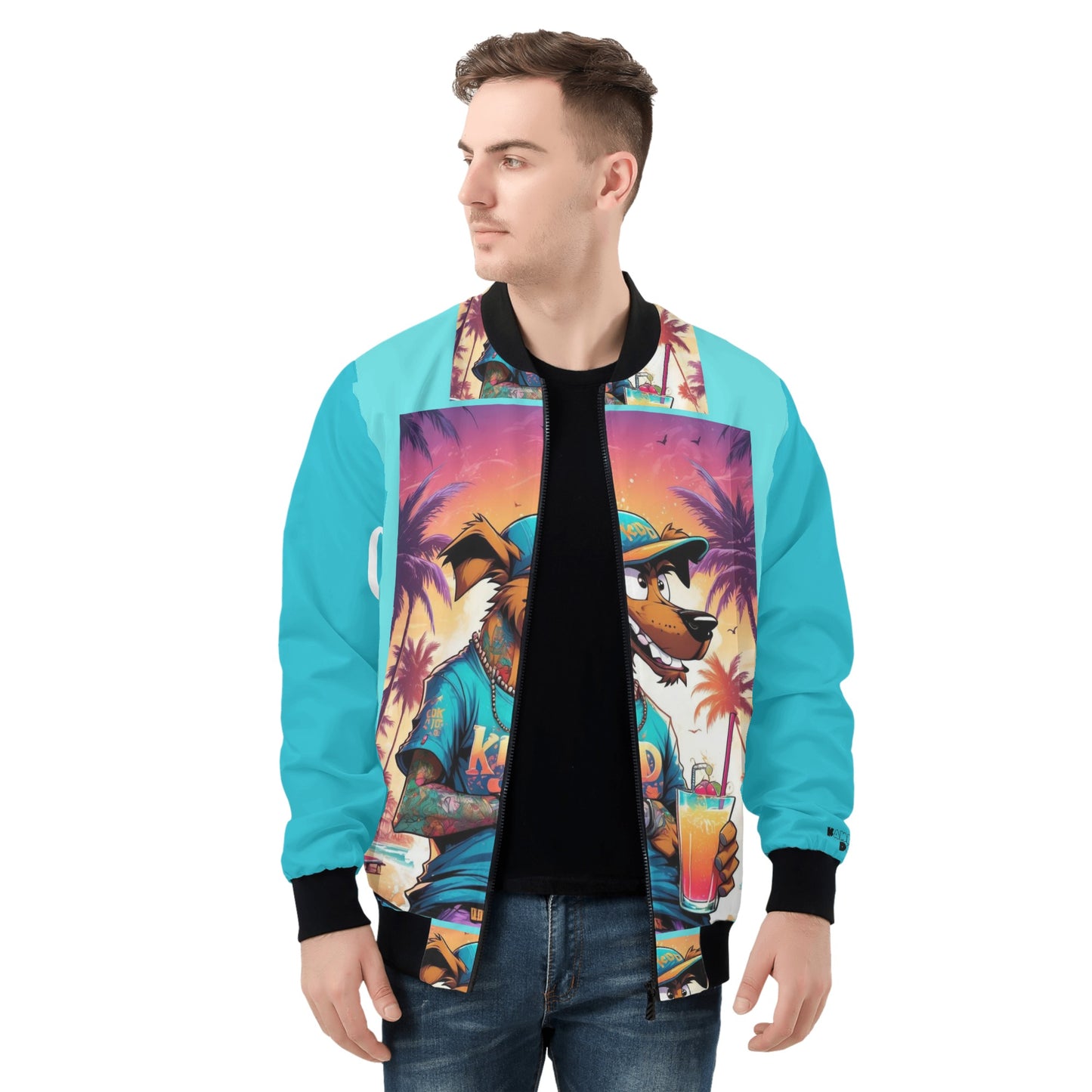 Swager Dogz All Over Print Zip Bomber Jacket