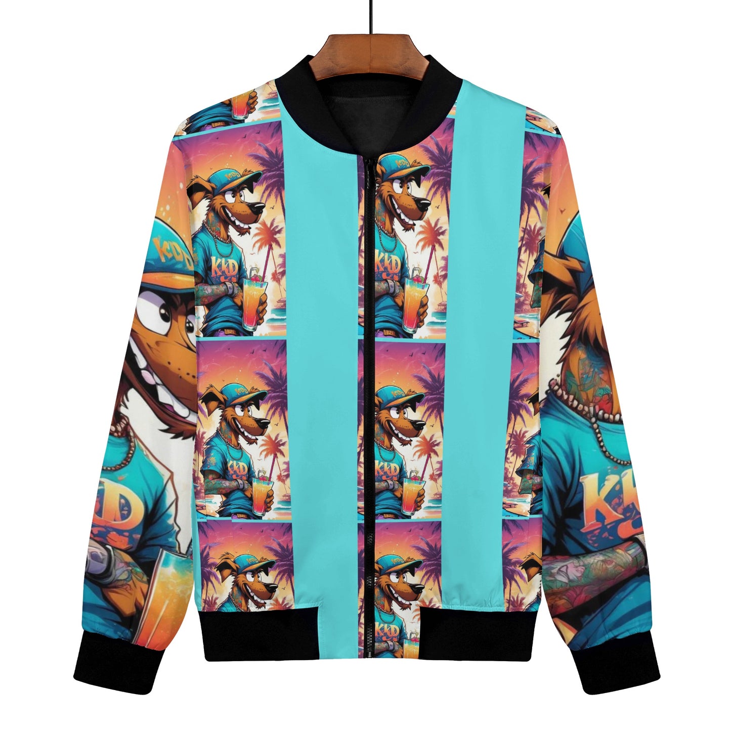 Swager Dogz Womens Zip Up Print Bomber Jacket