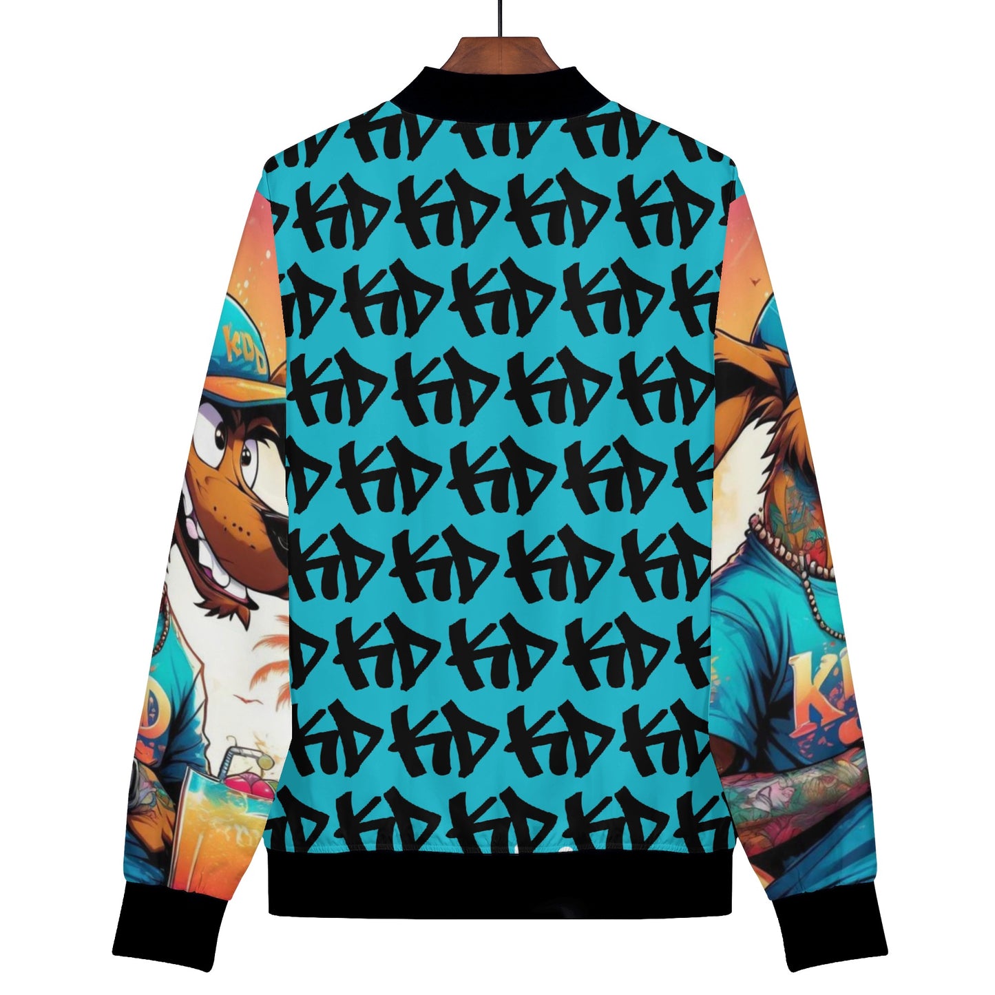 Swager Dogz Womens Zip Up Print Bomber Jacket