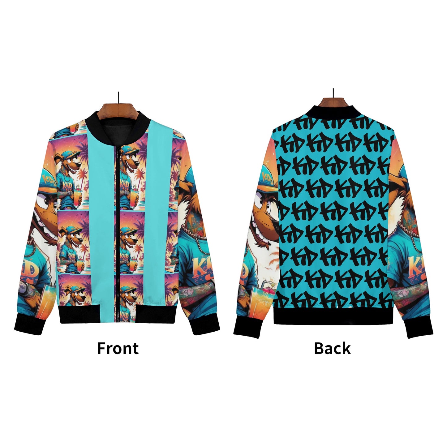 Swager Dogz Womens Zip Up Print Bomber Jacket