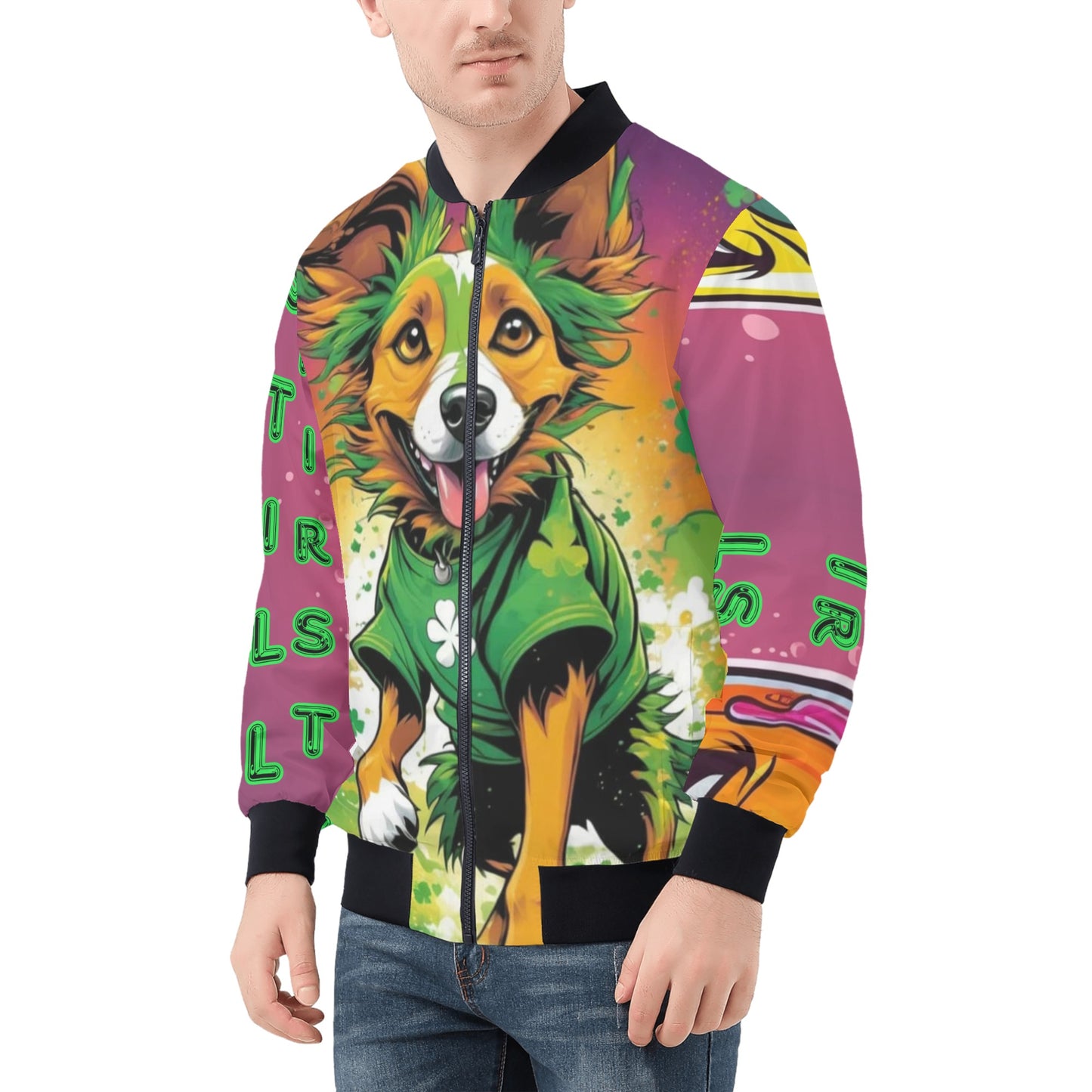 Swager Dogz Day All Over Print Zip Bomber Jacket (Unisex)