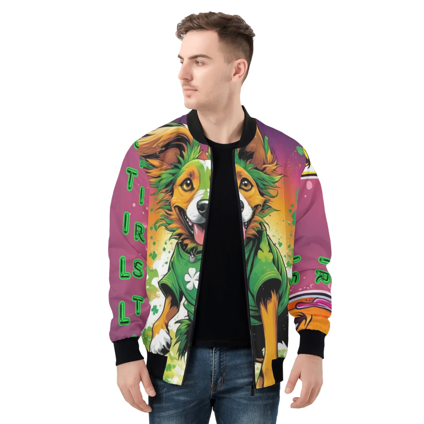 Swager Dogz Day All Over Print Zip Bomber Jacket (Unisex)