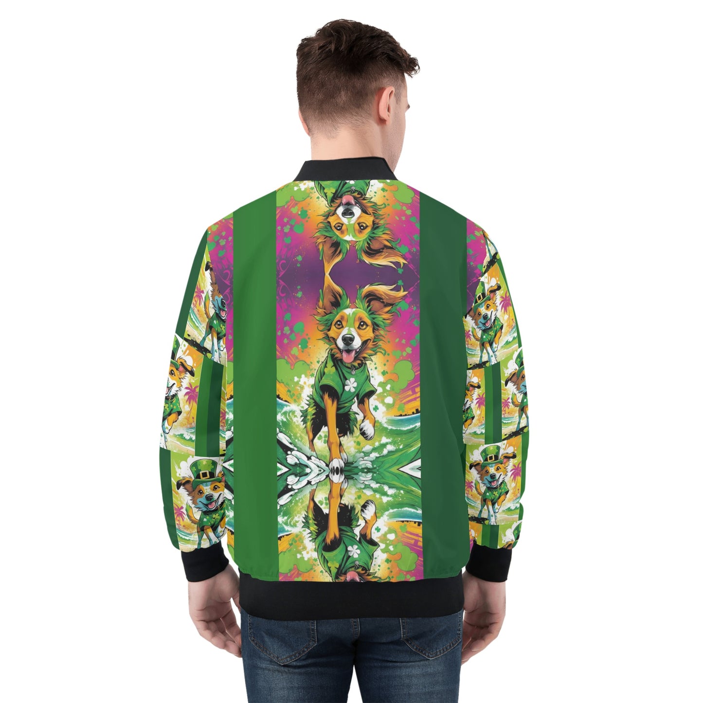 SD Saint Pats day Unisex All Over Print Zip Bomber Jacket