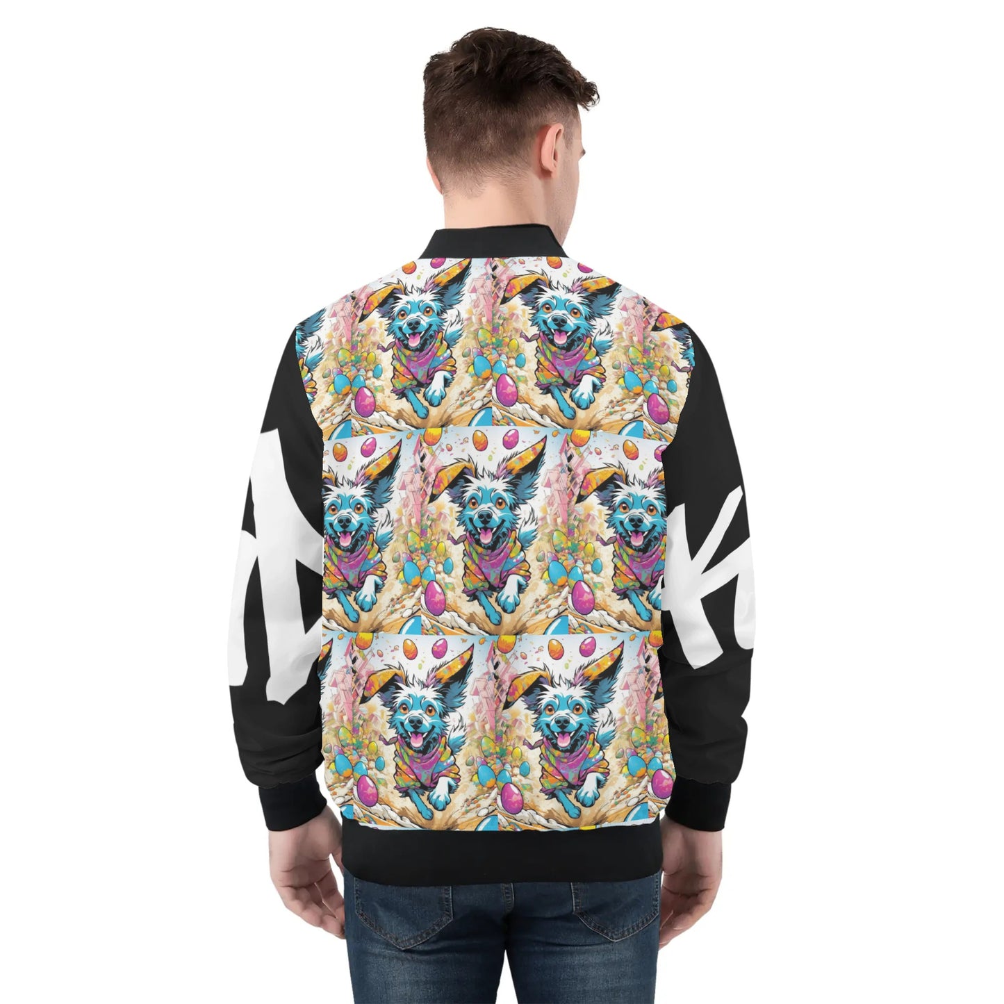 KD Easter 1 All Over Print Zip Bomber Jacket