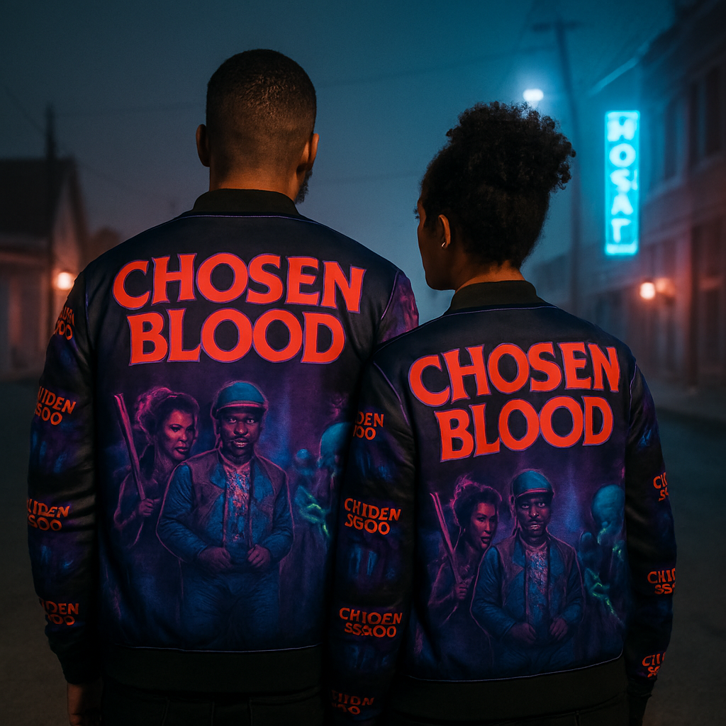 Chosen Blood 'Blood Sleeves Mens All Over Print Zip Bomber Jacket