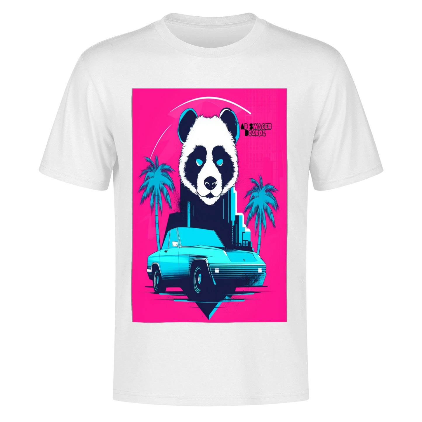 Ab Swager Board-Panda P Front Back Printing T Shirt