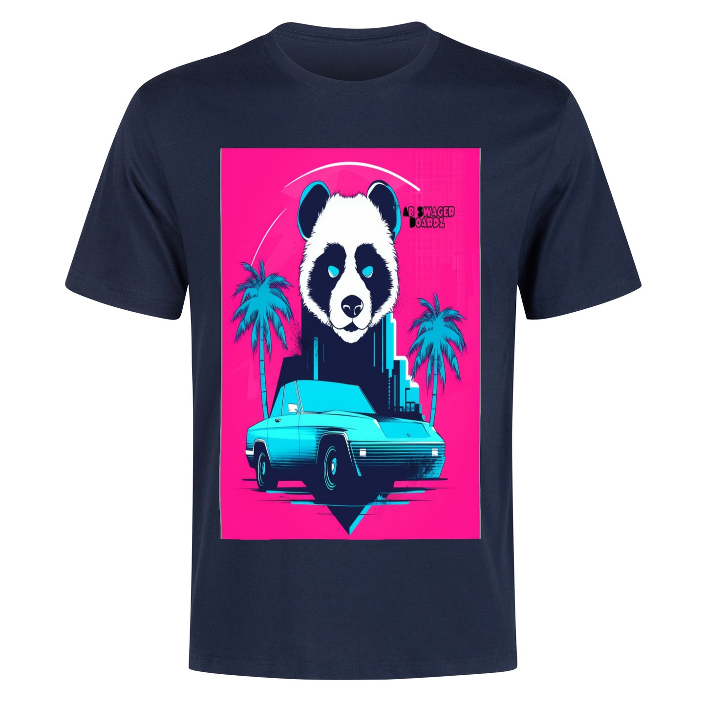 Ab Swager Board-Panda P Front Back Printing T Shirt