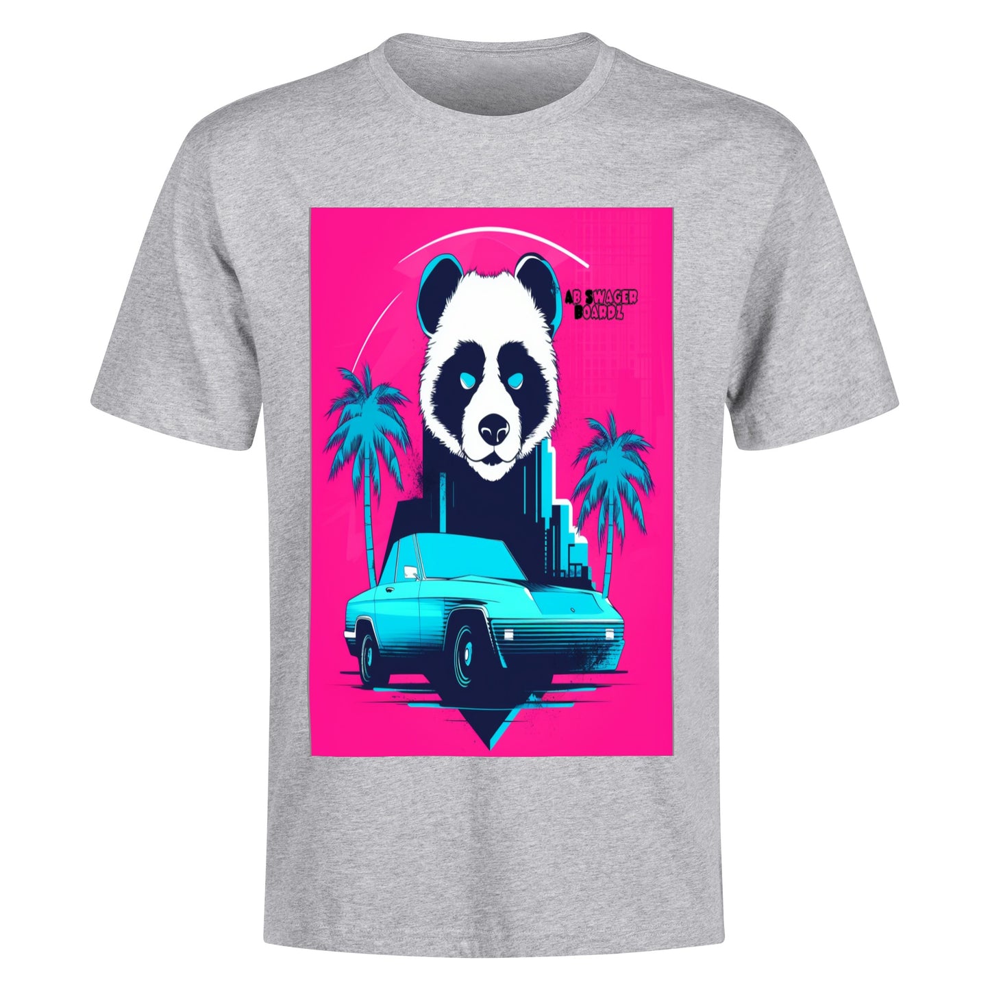 Ab Swager Board-Panda P Front Back Printing T Shirt