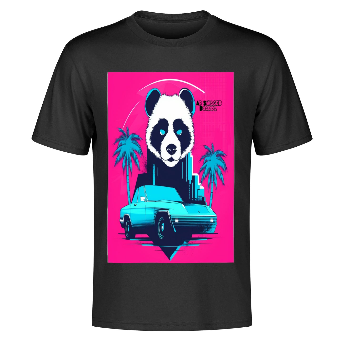 Ab Swager Board-Panda P Front Back Printing T Shirt