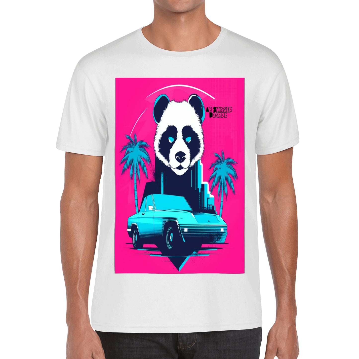 Ab Swager Board-Panda P Front Back Printing T Shirt