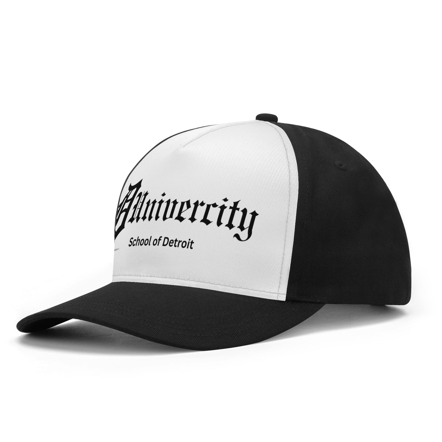 DU Front White/Black Casual Baseball Caps