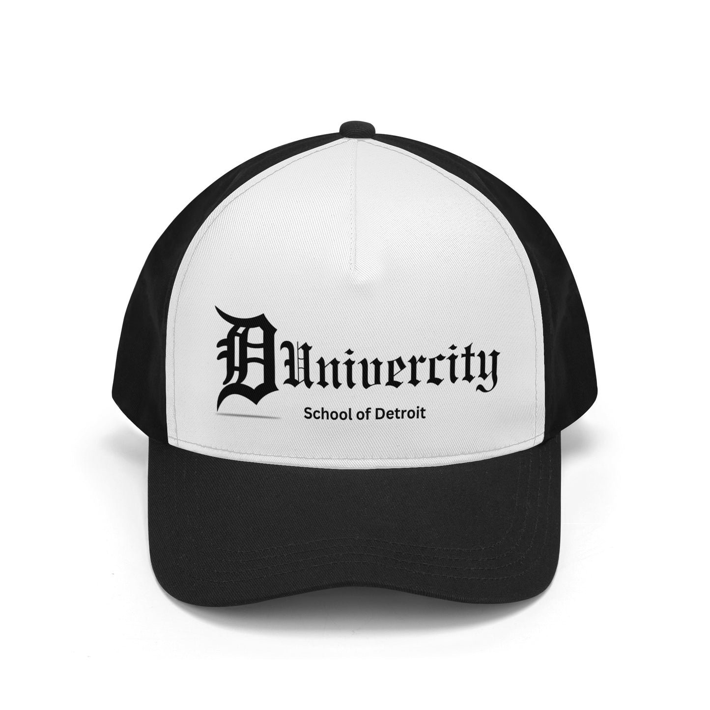 DU Front White/Black Casual Baseball Caps