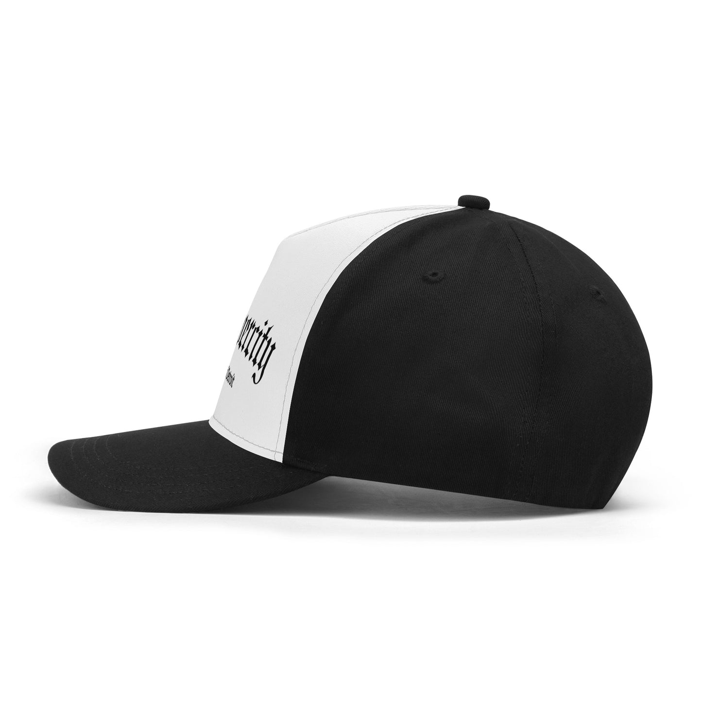 DU Front White/Black Casual Baseball Caps