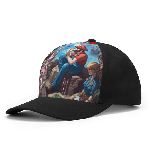 Mario Is Outside Front Printing Casual Baseball Caps