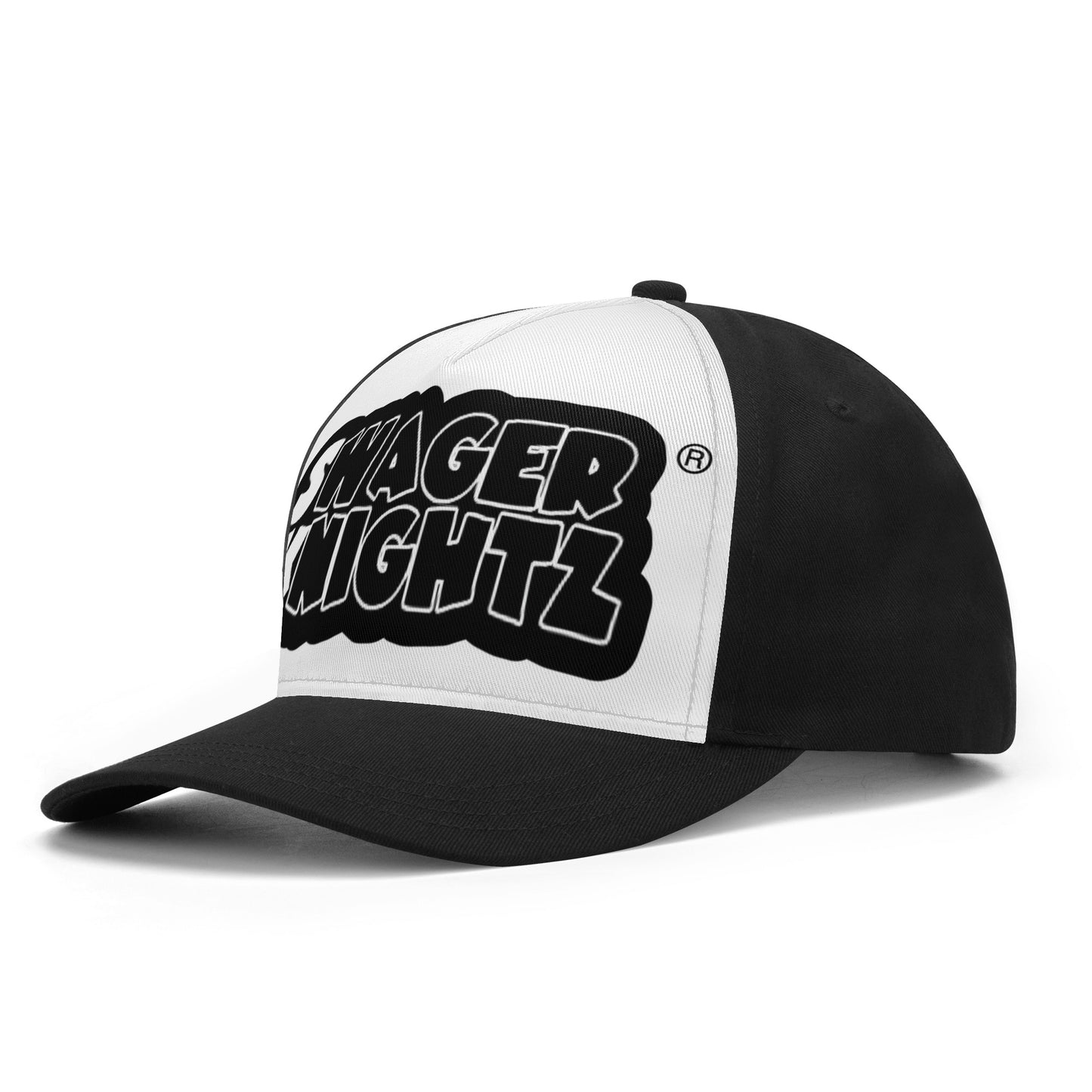 SK White/Black Front Printing Casual Baseball Caps