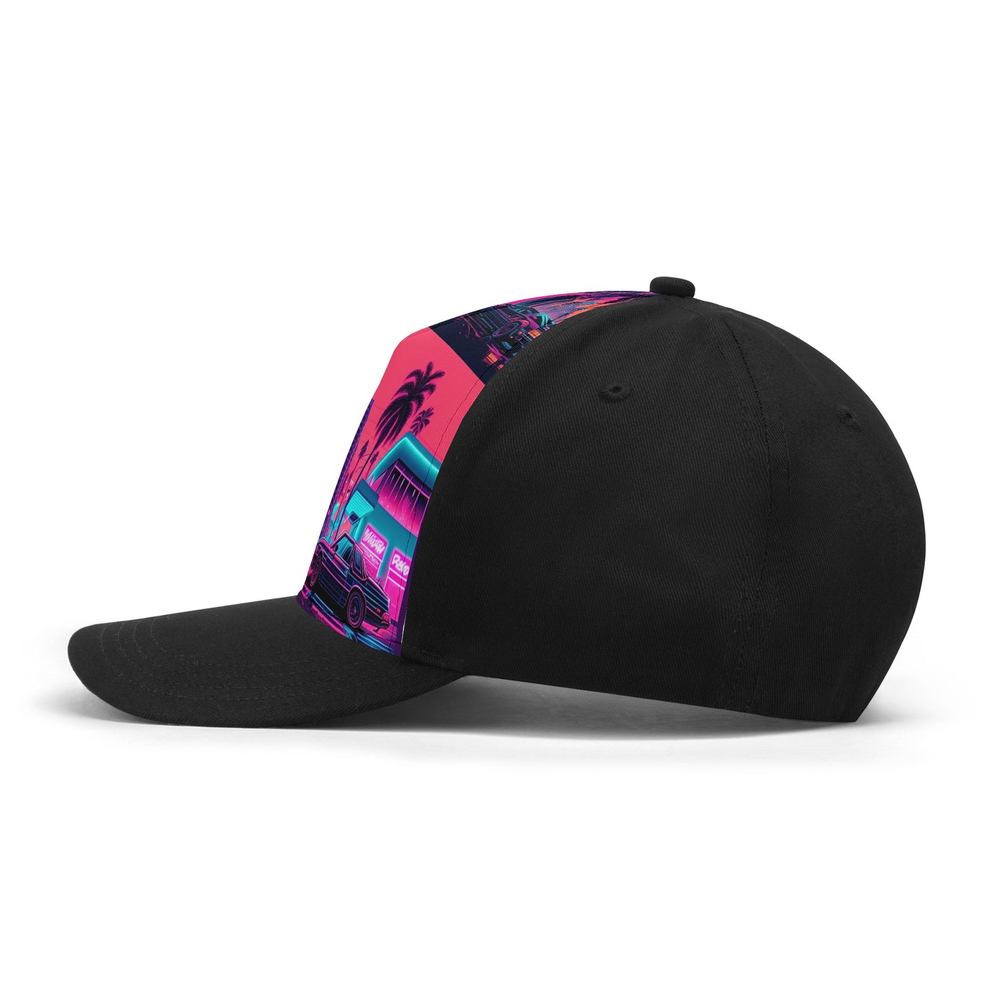 SK neon vice city Front Printing Casual Baseball Caps