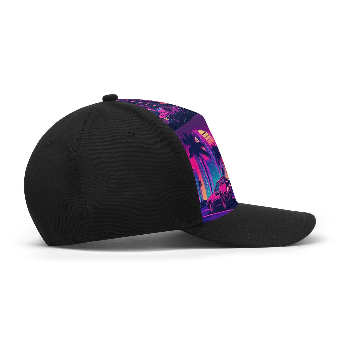 SK neon vice city Front Printing Casual Baseball Caps