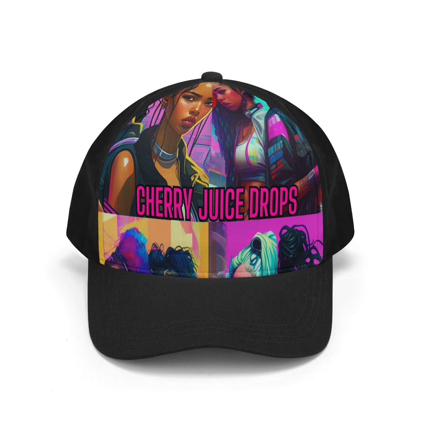 Cherry Juice Drops Front Printing Casual Baseball Caps